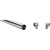 Abbasali Curtain Pipe Of Length 1 Meter With 2Pcs Side Bracket Hook