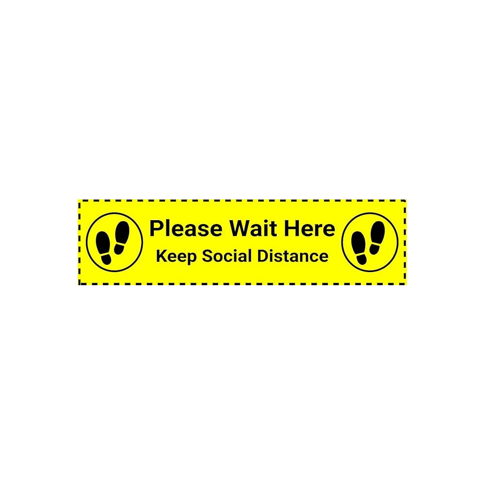 Social Distance Queue Stickers Set Of 4