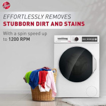 Hoover Washer Dryer 7/5 Kg, Fully Automatic Front Loading Combo Washing Machine, White, ‎HWD-V7512-W, Min 1 year manufacturer warranty