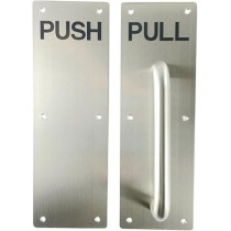 Abbasali Stainless Steel Commercial Push Pull Door Handle Set