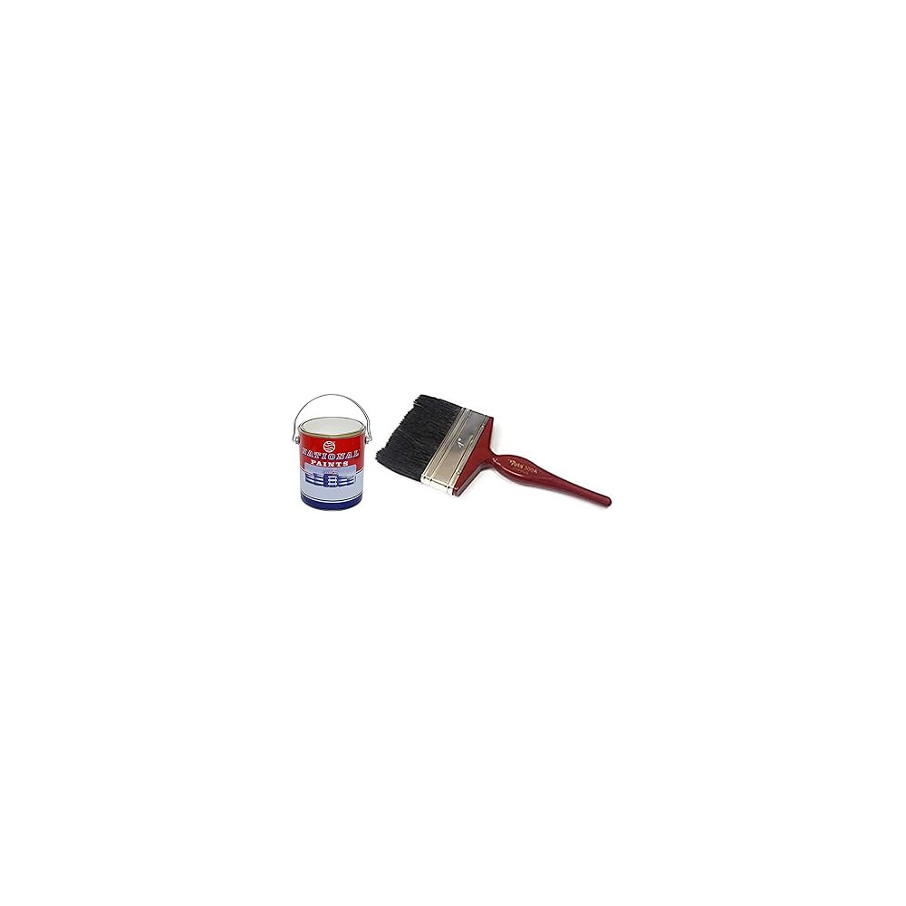 Abbasali National Paints Water Based 3.6 Liter With 4 Inch Paint Brush (522 Aquamarine)