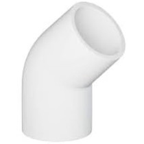 Abbasali Pvc Elbow 45 Degree For Water Pipes Pack Of 5 Pieces (1'')