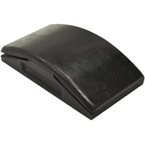 Abbasali Rubber Sanding Block 120Mm Black With 5 Pcs Sanding Paper 80 Grit