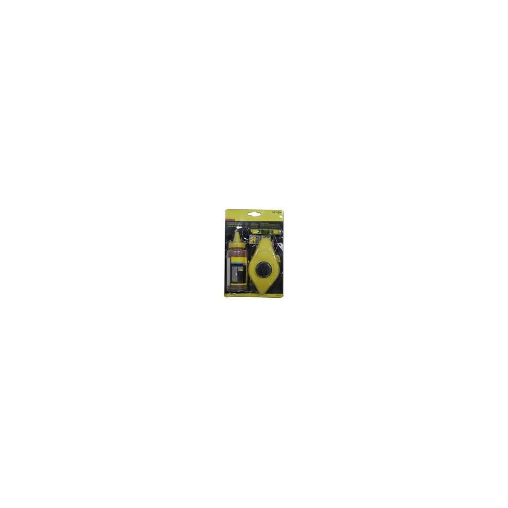 Abbasali Chalk Line Box Set, Chalk With Plastic Line Level, 4Oz, 3-Piece Set (Blue Powder)