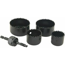 Abbasali 5Pcs Hole Saw Set Hole Saw Cutter With Mandrel Wood Working Drill Bit
