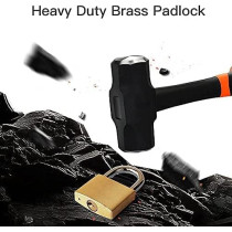 Abbasali 4 Pack Brass Lock，Long Shackle Padlock Keyed Alike