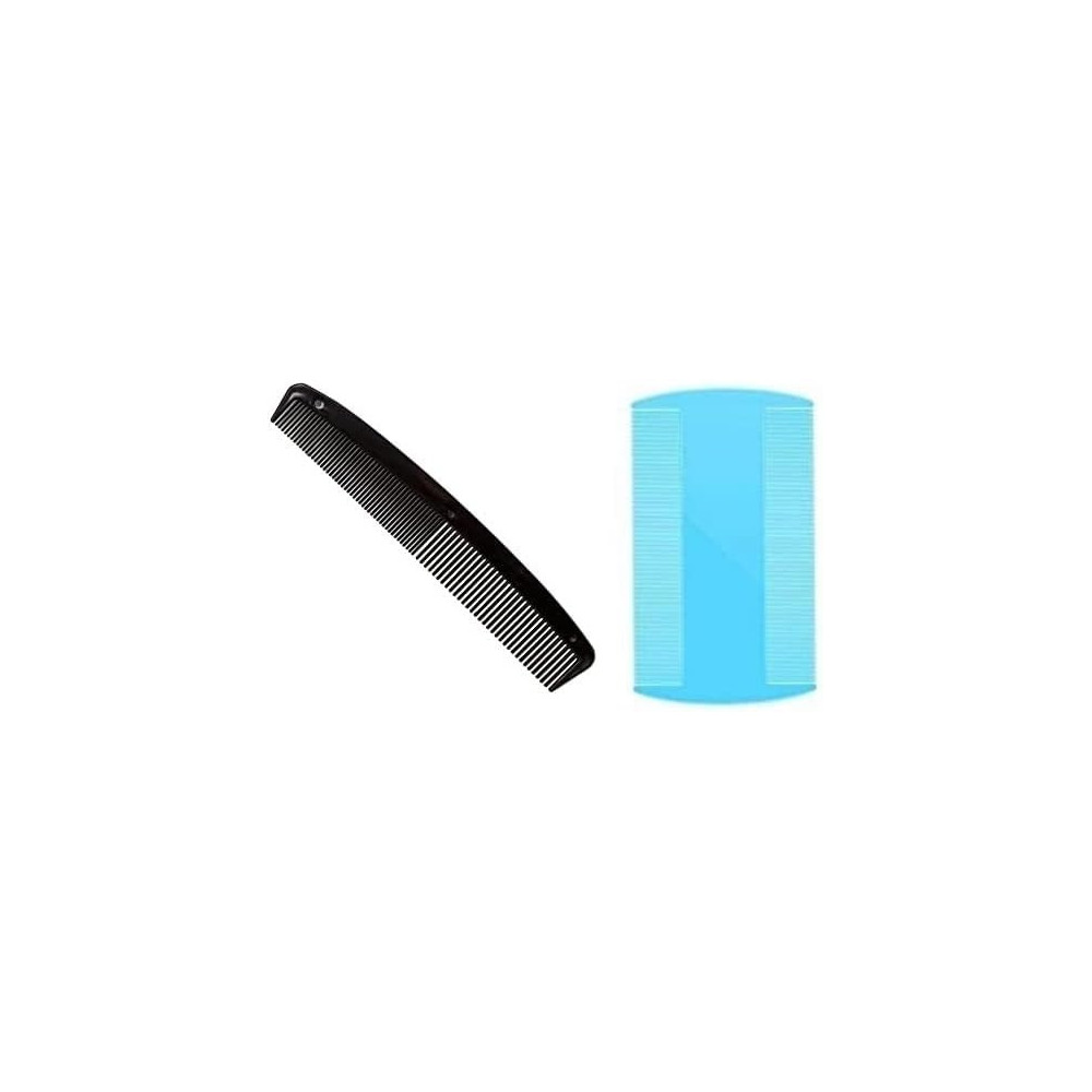 Abbasali Combo Pack Of Hair Comb 8 Inch & Double Side Lice Comb Made In India