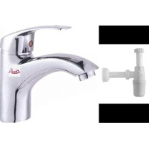 Abbasali Wc Toilet With Complete Fittings & Ceramic Wash Basin With Padestal Big Size With Complete Fitting For Bathroom