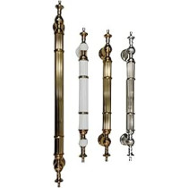 Abbasali Modern And Stylish Wooden And Glass Door Handles Sets Of 2 Pieces (600Mm, Gold)