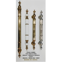 Abbasali Modern And Stylish Wooden And Glass Door Handles Sets Of 2 Pieces (600Mm, Gold)