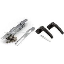 Abbasali Aluminium Door Handle Black With 20Mm Lock Body