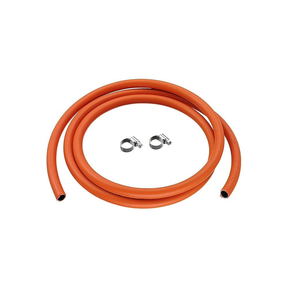 Abbasali 4 Meter Gas Hose Orange Italy Made With 2 Hose Clip