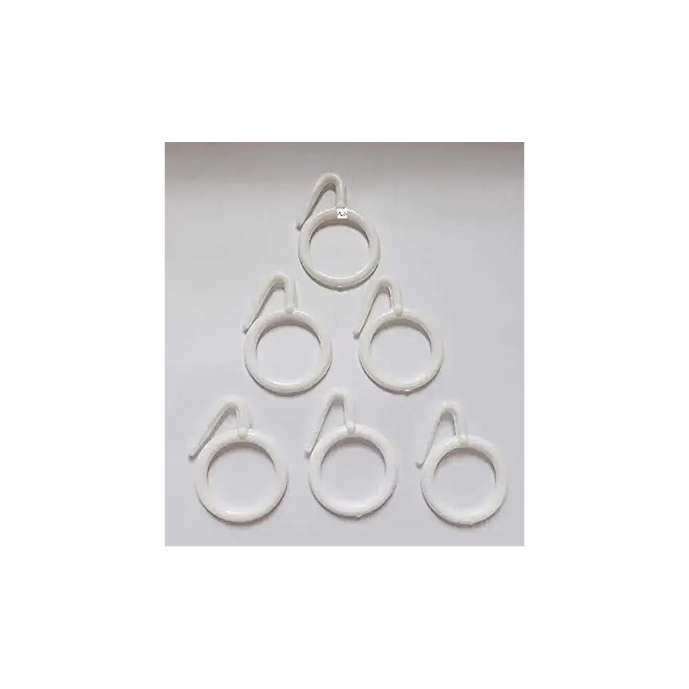Abbasali Curtain Rings Plastic 50Pcs Pack