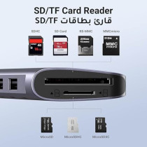 UGREEN Revodok 1071 USB C Hub 7-in-1 with 5Gbps USB-C and 2USB-A 3.0 Data Ports, PD 100W Charging, 4K HDMI, SD/TF Card Reader, USB C Multiport Adapter for MacBook Pro/Air M1/M2 iPad Pro/Air Surface