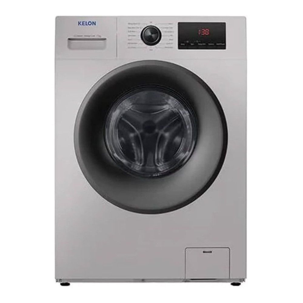 Kelon 7Kg Front Loading Washing Machine 1200 RPM, Silver Model, KWFP7012MS -1 Years Full Warranty