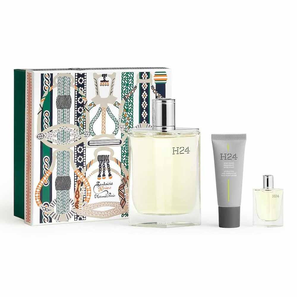 Hermes H24 For Men Set Eau De Toilette 100Ml + Eau De Toilette 5Ml + Face Moisturizer 20Ml