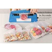 Abbasali Impulse Heat Sealer Manual Bags Sealing Machine for PE/PP Plastic, 300mm, Pack of 2 with Extra Replaceable Element Grip