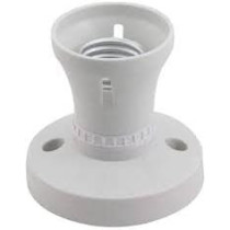 Abbasali E27 Batten Lamp Holder Base with Screw Light Bulb Socket, 6 Pcs Pack