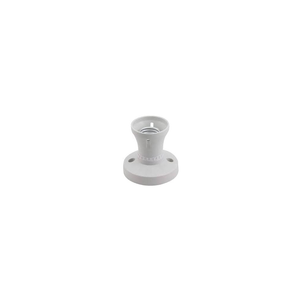 Abbasali E27 Batten Lamp Holder Base with Screw Light Bulb Socket, 6 Pcs Pack