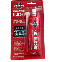 Galaxy High Temperature 650F, 343C Silicone RTV Gasket Maker 85g Red, Reliable Gasket Maker for High-Heat Applications