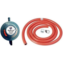 Abbasali Golden Fuji Gas Regulator with 1.5m Orange Gas Hose And 2 Hose Clips, Made in Malaysia