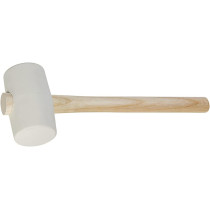 Abbasali Rubber Hammer with Wooden Handle, 500g, Strong and Effective Tool