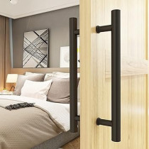 Abbasali Pull Handle for Glass And Wooden Sliding Doors, HTYPE, 600mm, Black