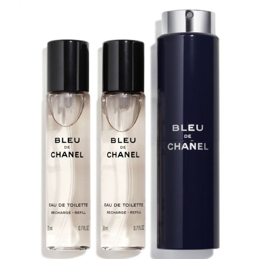 Chanel Bleu De Chanel Twist And Spray Refill For Men Eau De Toilette, 3 x 20Ml