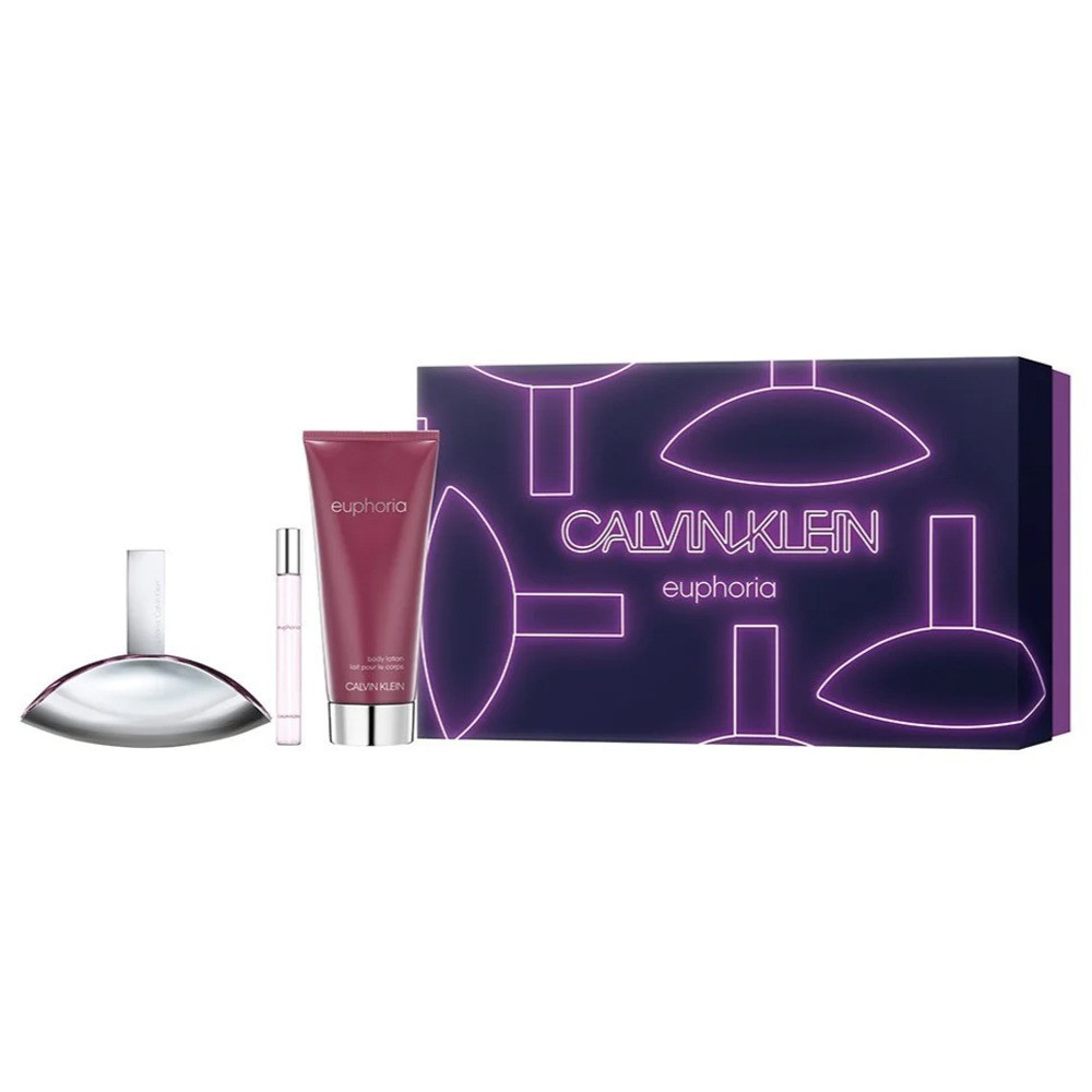Calvin Klein Euphoria For Women Set Eau De Parfum 100ml + Eau De Parfum 10ml + Body Lotion 200ml