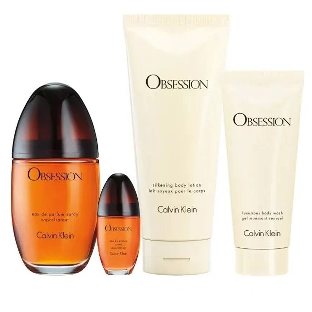 Calvin Klein Obsession For Women Set Eau De Parfum 100ml + Eau De Parfum 15ml + Body Lotion 200ml + Shower Gel 100ml