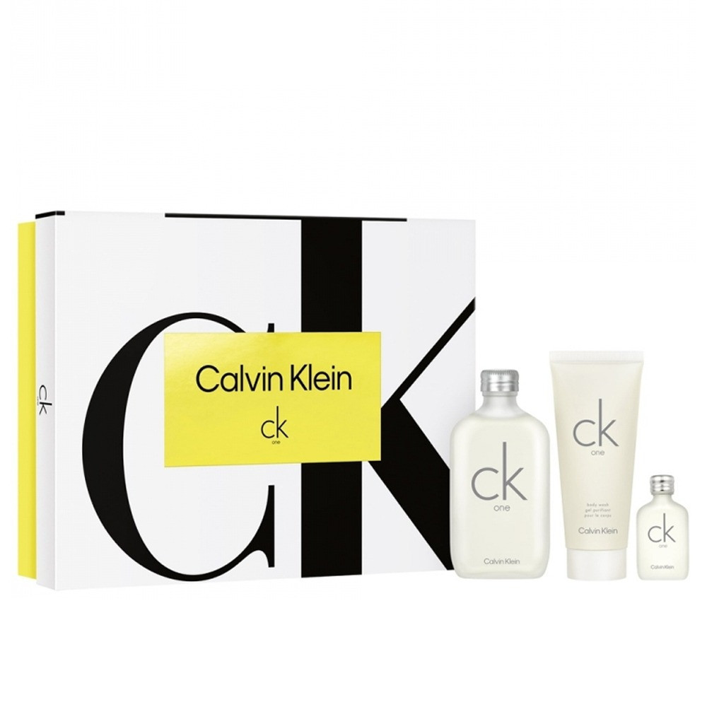 Calvin Klein Ck One For Unisex Set Eau De Toilette 100ml + Eau De Toilette 15ml + Body Wash 100ml