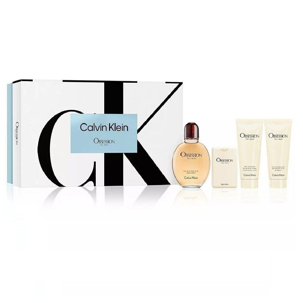 Calvin Klein Obsession For Men Set Eau De Toilette 125ml+ Eau De Toilette 20ml + Aftershave Balm 100ml + Body Wash Gel 100 ml