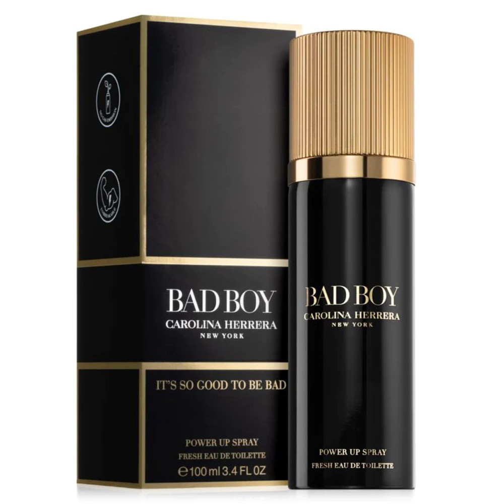 Carolina Herrera Bad Boy For Men Fresh Eau De Toilette, 100Ml (Power Up Spray)