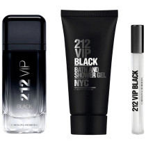Carolina Herrera 212 Vip Black (M) Set Edp 100Ml + Edp 10Ml + Bath And Sg 100Ml