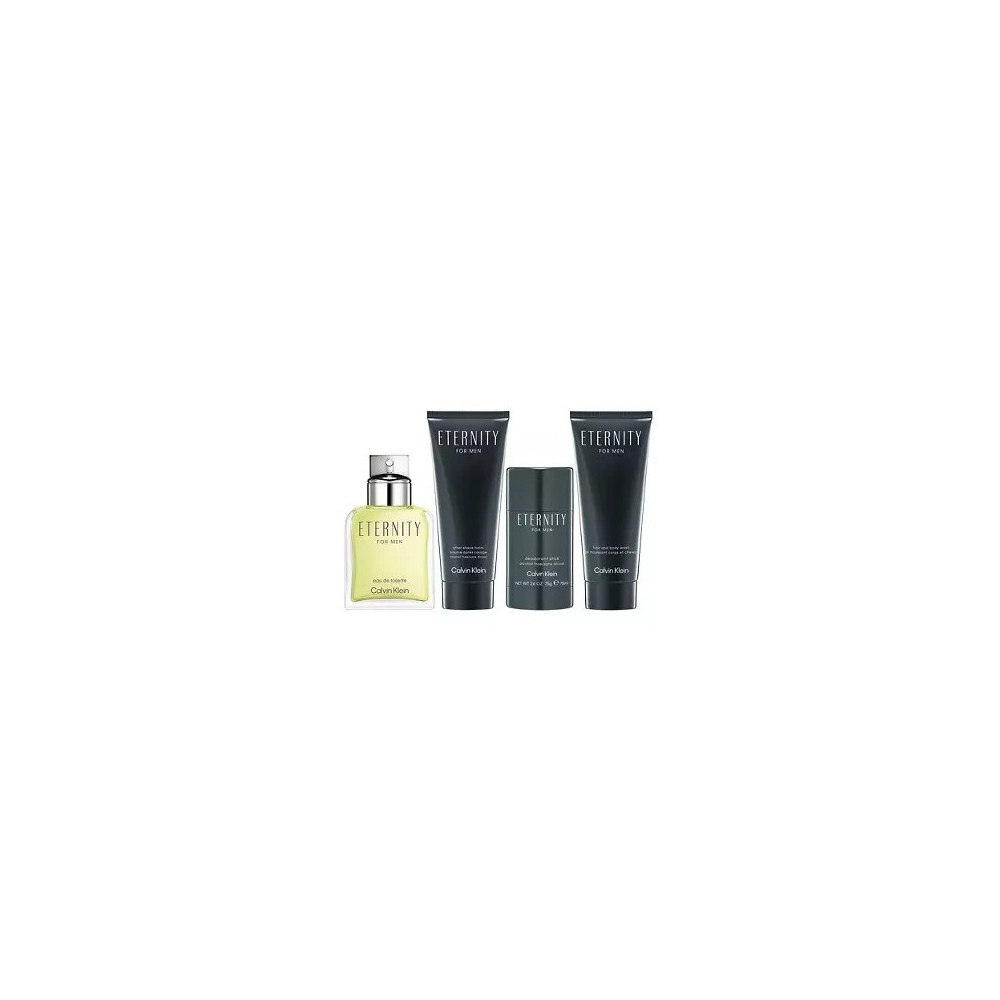Calvin Klein Eternity (M) Set Edt 100Ml + After Shave Balm 100Ml + Hair And Body Wash 100Ml + Deo Stick 75Ml