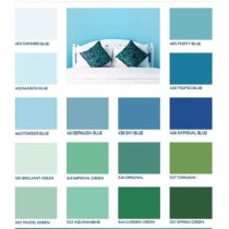 National Paint Silk Finish Eggshell Emulsion Paint, 461 Bermuda Blue