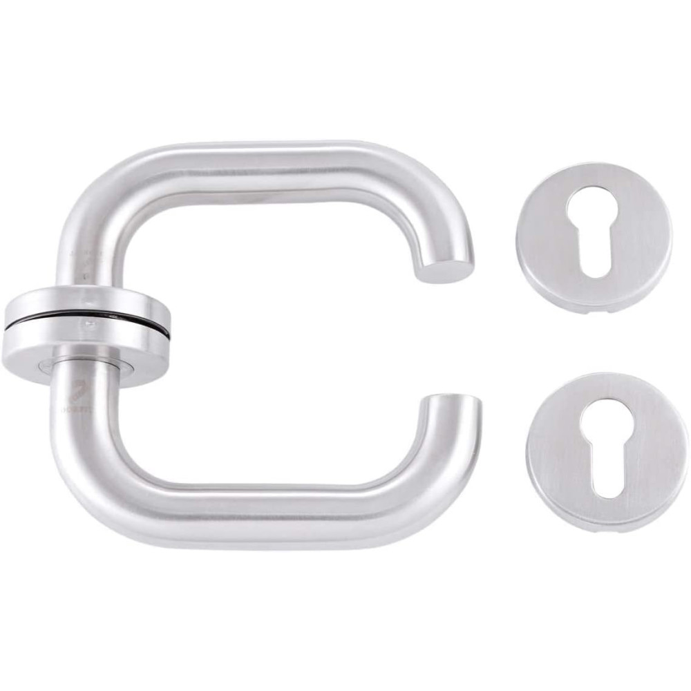 Abbasali Rose Rosette Lever Mortise Door Handle, U Type Lockset, SS Finish