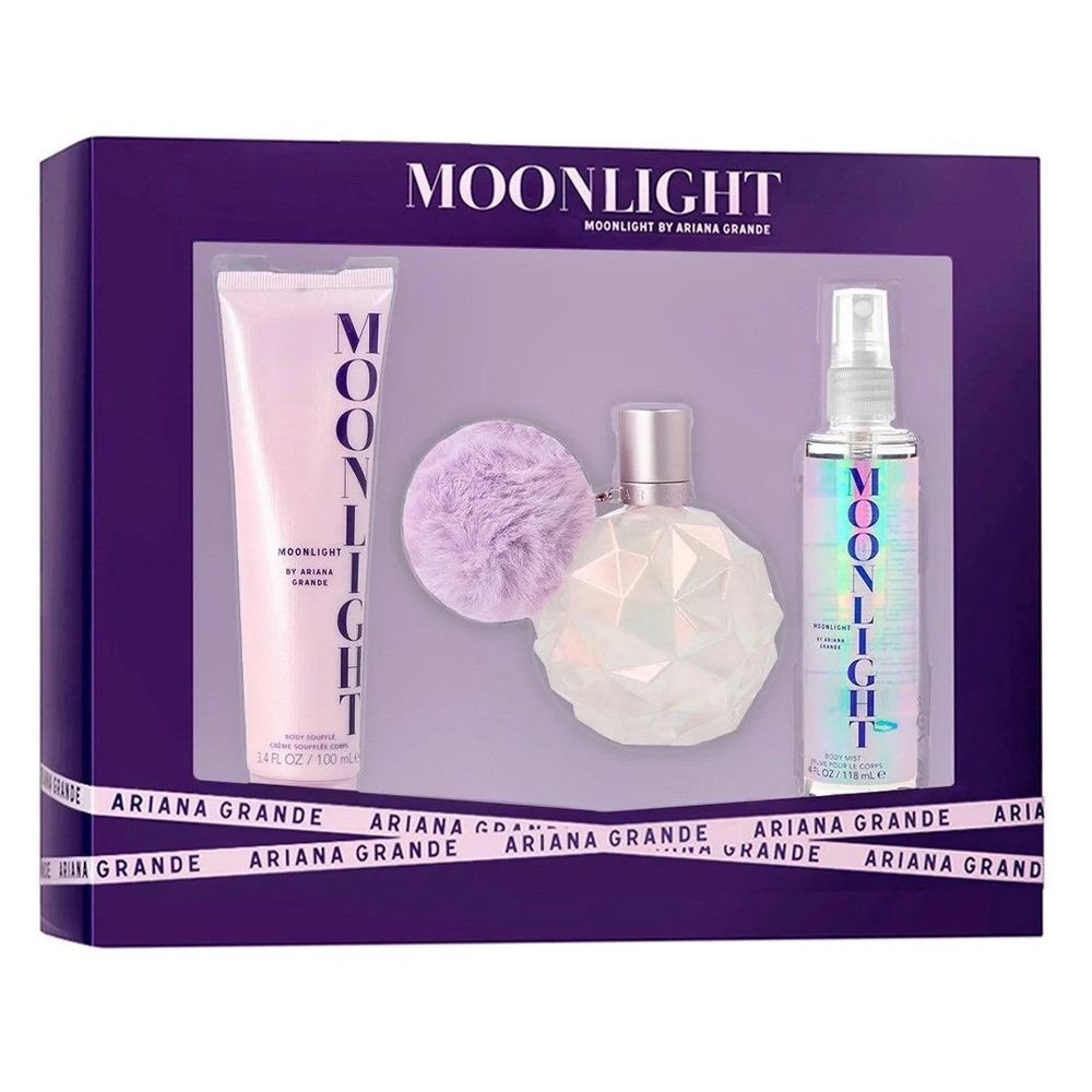 Ariana Grande Moonlight For Women Set Eau De Parfum 100Ml + Body Mist 118Ml + Body Souffle 100Ml