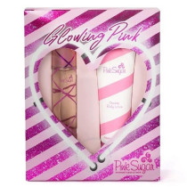 Aquolina Pink Sugar Glowing Pink Sweet Addiction For Women Set Eau De Toilette 100ml + Body Lotion 250ml