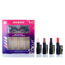 Buxom Party Girl Pout (W) Mini Set (Bigo Plus Glowing Plus Flushed Plus Fiery) Powerfull Plum Lipbalm (4 X 3.2Ml) Plus Eye Veil