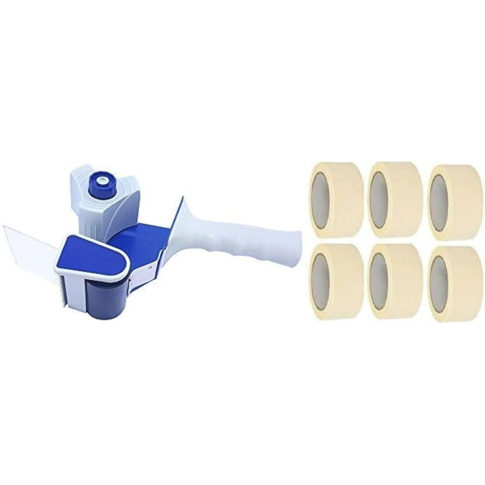 Abbasali Tape Dispenser with 6pcs Masking Tape