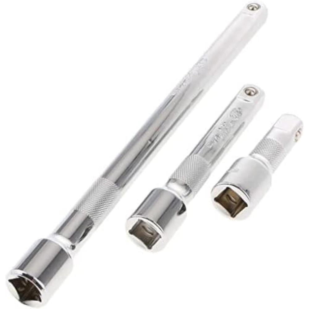 Abbasali 3pcs 1/2 Inch Long Extension Bar Set, 3/5/10 Inch for Socket Ratchet Wrench Socket Kit
