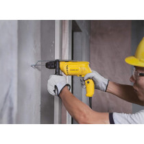 Stanley 13mm Impact Drill for Drilling Concrete, Metal, Wood, 600W, Metal Chuck with Variable Speed Professional Hammer DIY, Yellow/Black, SDH600-B5