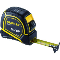 Stanley Tylon Short Tape Measure, 5m/16 x 19mm, Yellow/Black, STHT36194