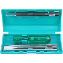 Taparia 802 Screwdriver Set with Neon Bulb, Silver/Blue