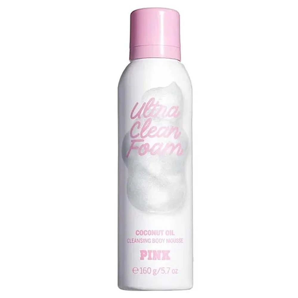 Victoria's Secret Pink Ultra Clean Foam Coconut Oil For Women Body Mousse, 160 G