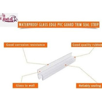 Abbasali Translucent Weather Stripping Seal Sweep with Drip Rail, PVC Silicone Lip Seal Strip for Frameless Glass Doors, 8mm, Y Shape, 1 Meter x 6Pcs