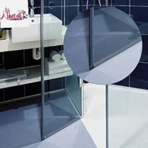 Abbasali Translucent Weather Stripping Seal Sweep with Drip Rail, PVC Silicone Lip Seal Strip for Frameless Glass Doors, 8mm, Y Shape, 1 Meter x 6Pcs