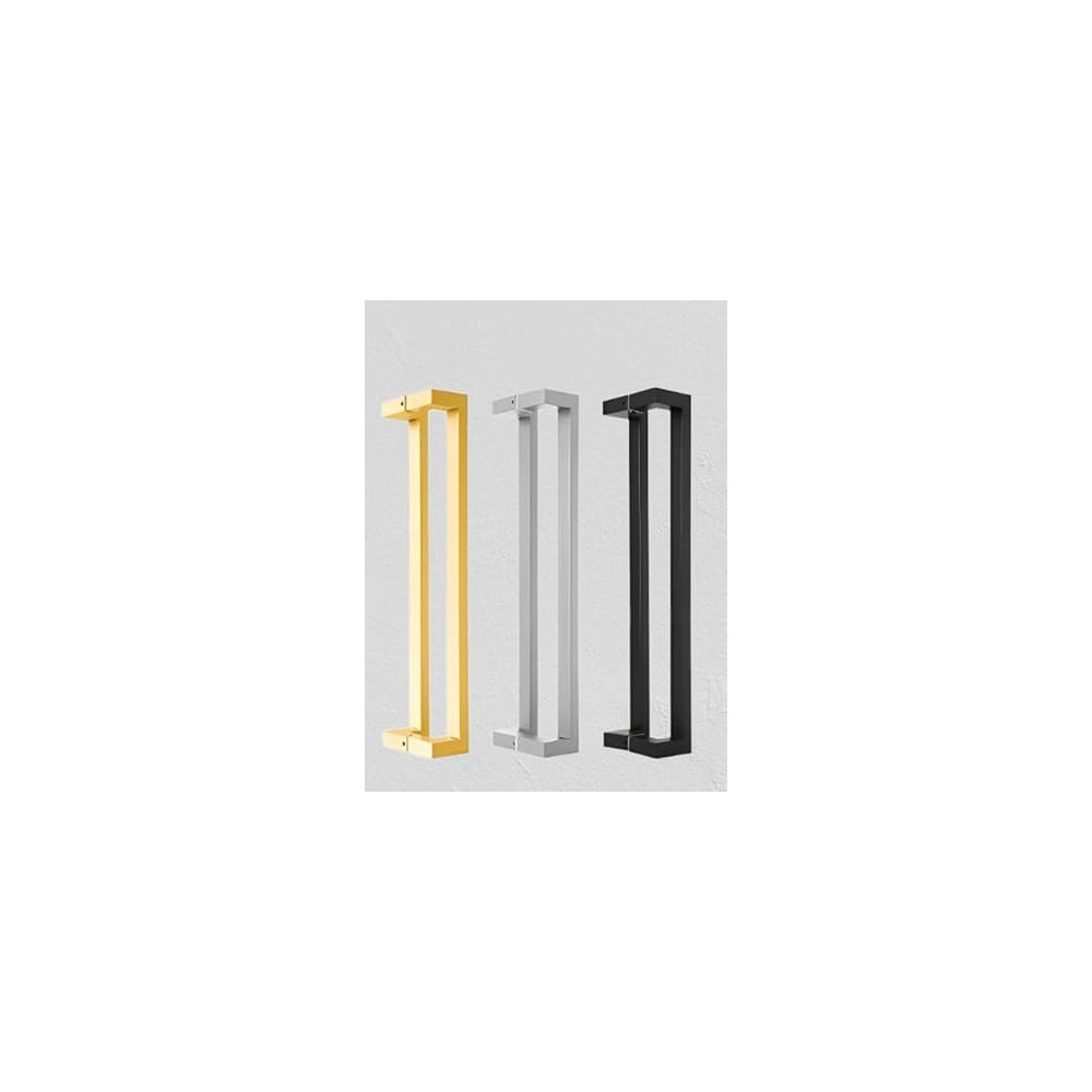 Abbasali Pull Handle for Glass and Wooden Sliding Doors, C Type, Square 30x25, 600mm, Gold, Easy Installation