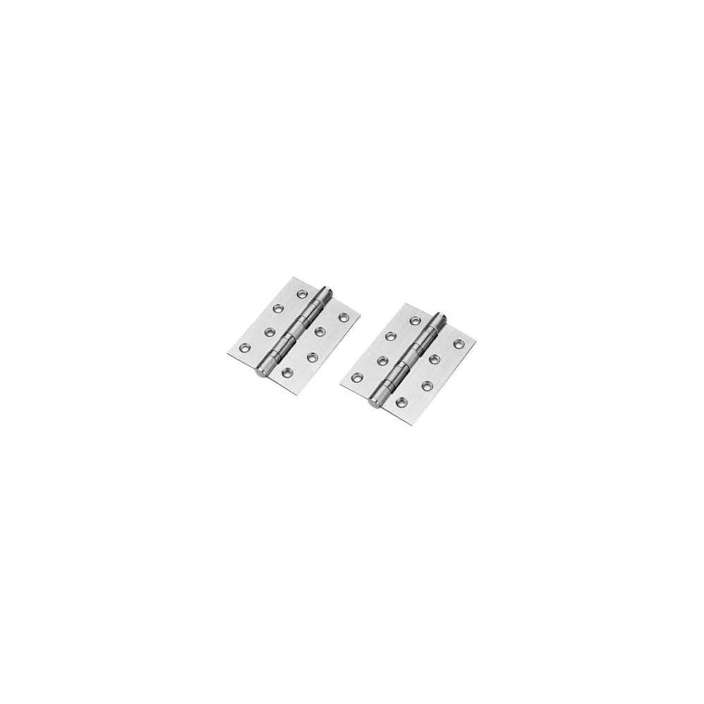 Abbasali 4x3x3mm Heavy Duty Door Hinges, Pack of 2pcs, SN Finish, Strong and Durable